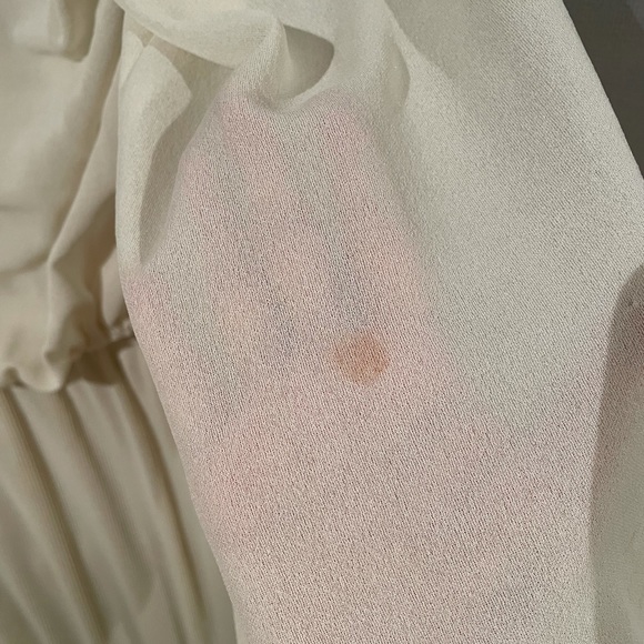 Vintage soft 2pc pleated chiffon blouson dress - Picture 7 of 7